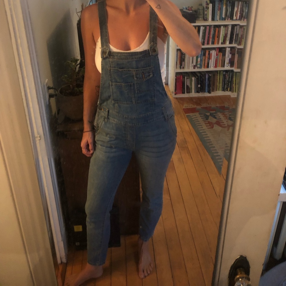 Free People denim overalls